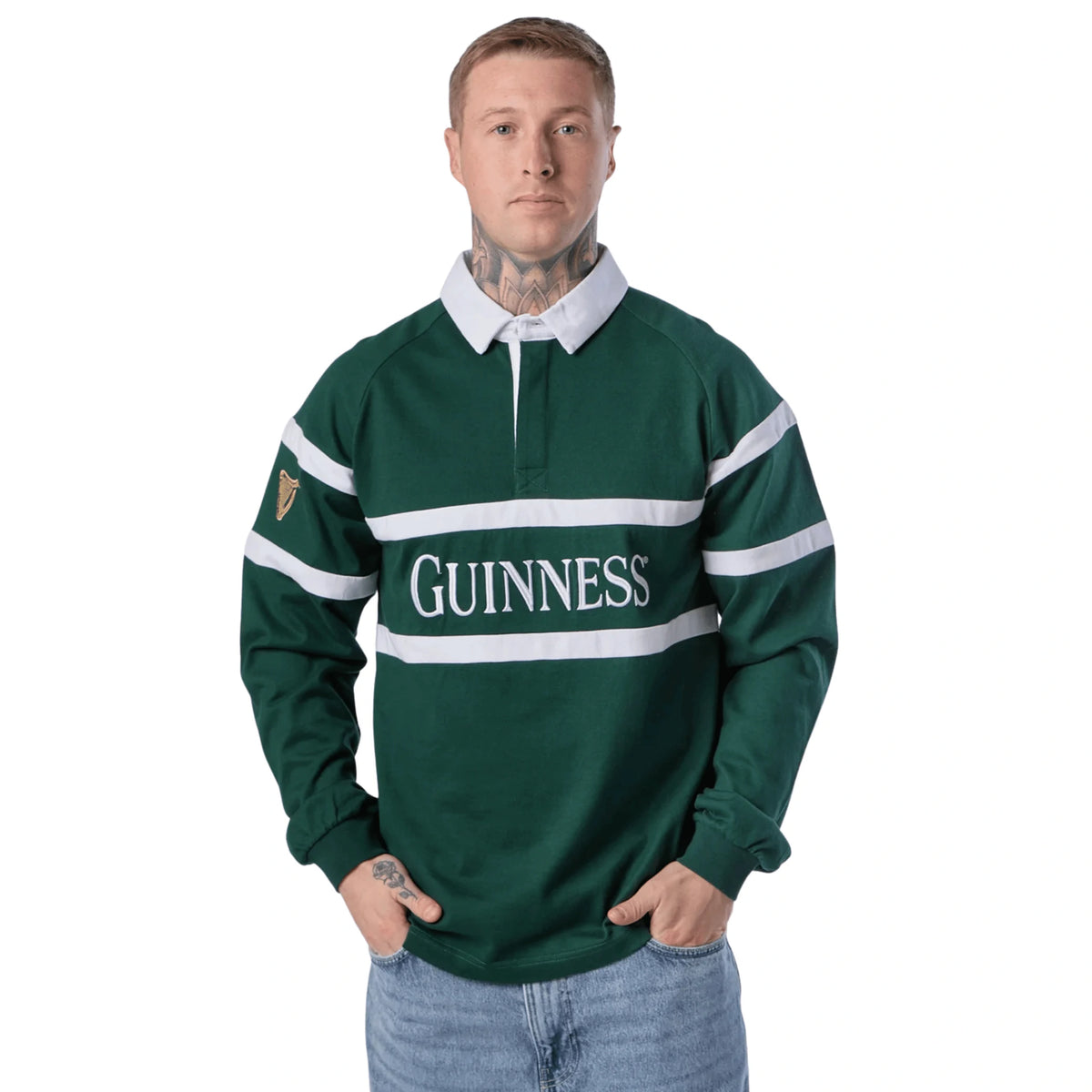 Rugby Imports Guinness Green Traditional Rugby Jersey