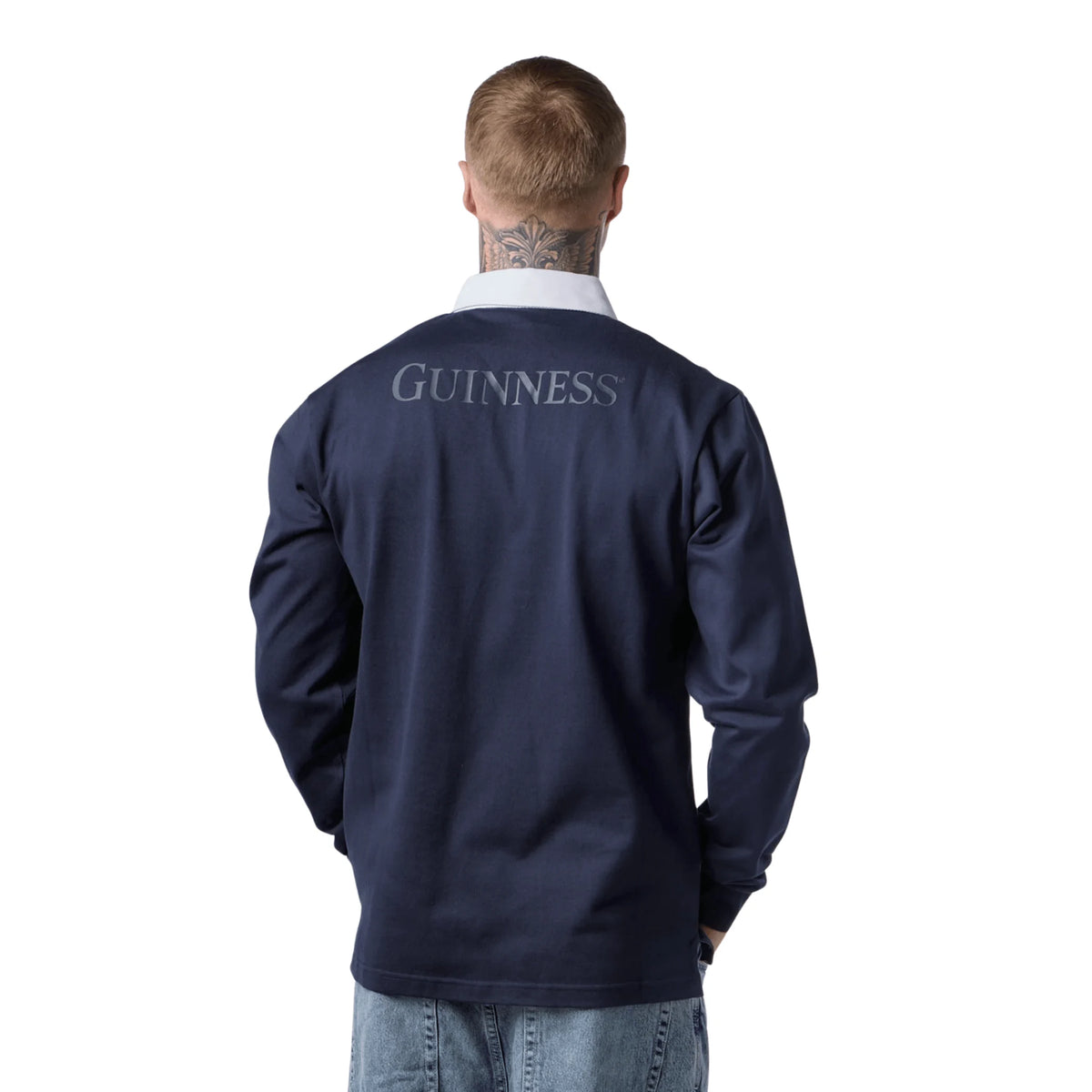 Rugby Imports Guinness Navy Long Sleeve Rugby Shirt
