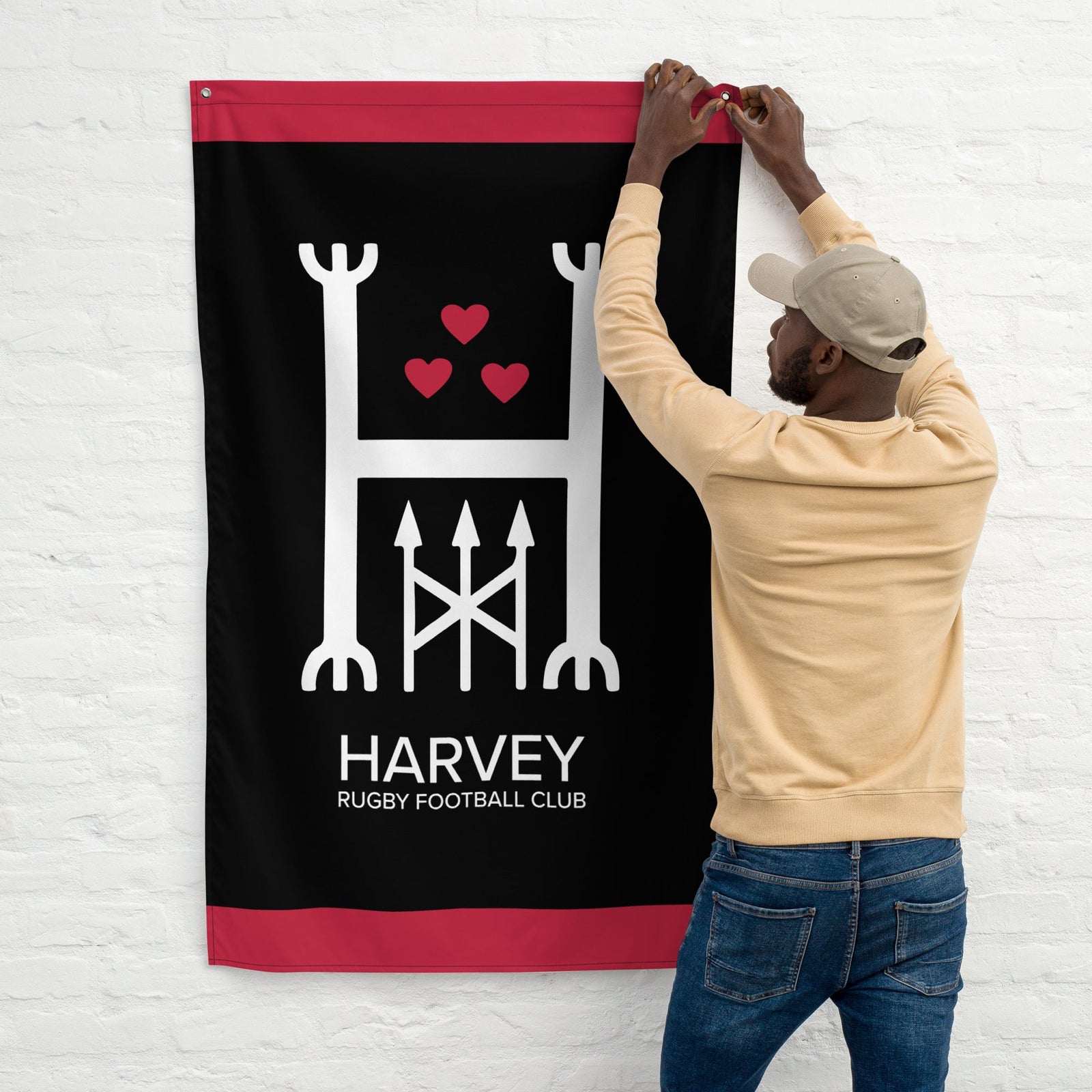 Rugby Imports Harvey RFC Wall Flag