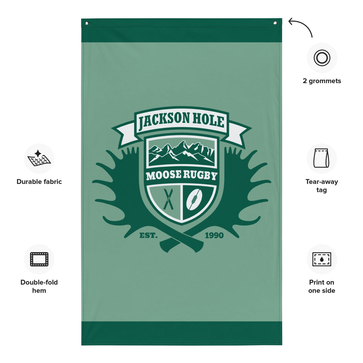 Rugby Imports JH Moose Rugby Wall Flag