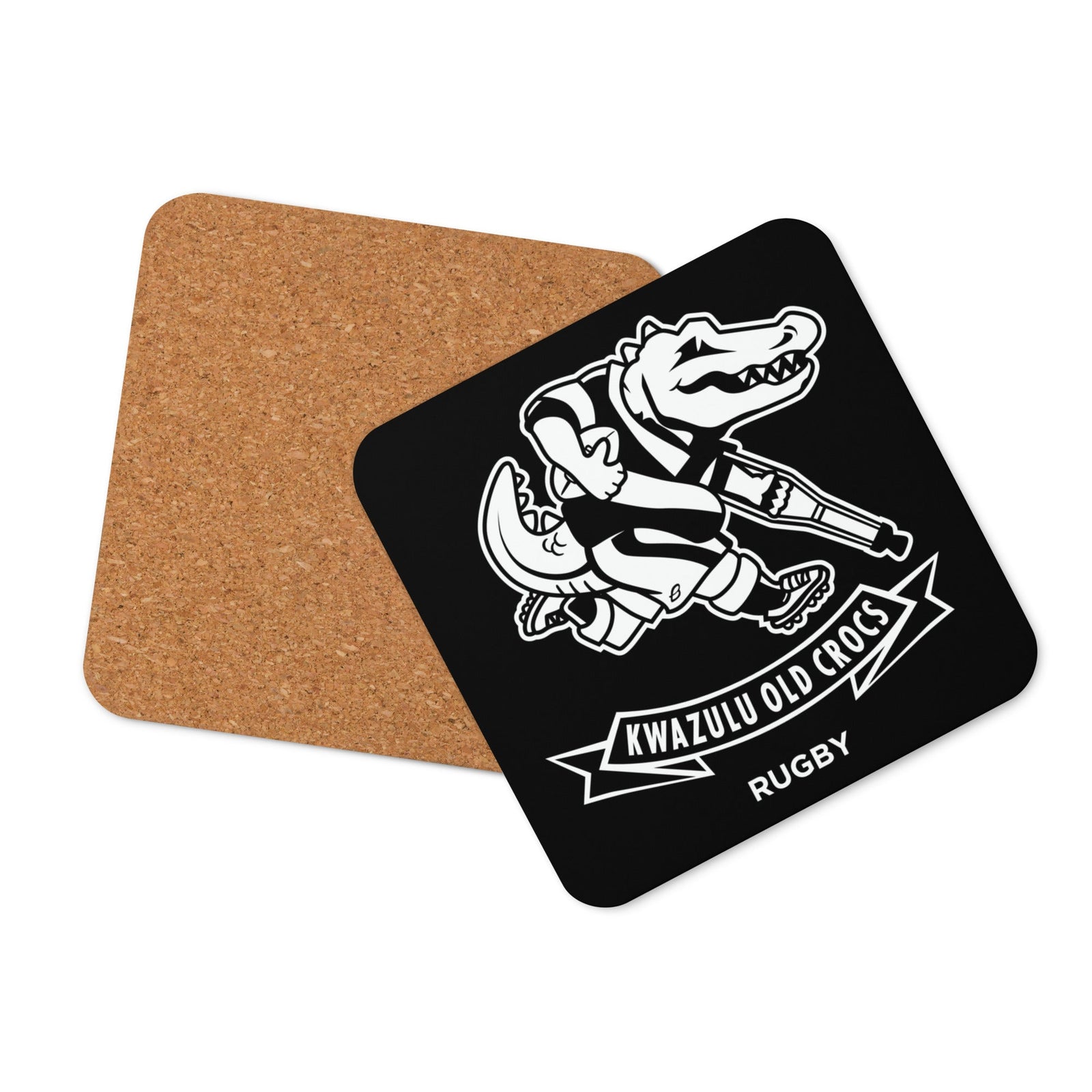 Rugby Imports KwaZulu Old Crocs Cork-Back Coaster