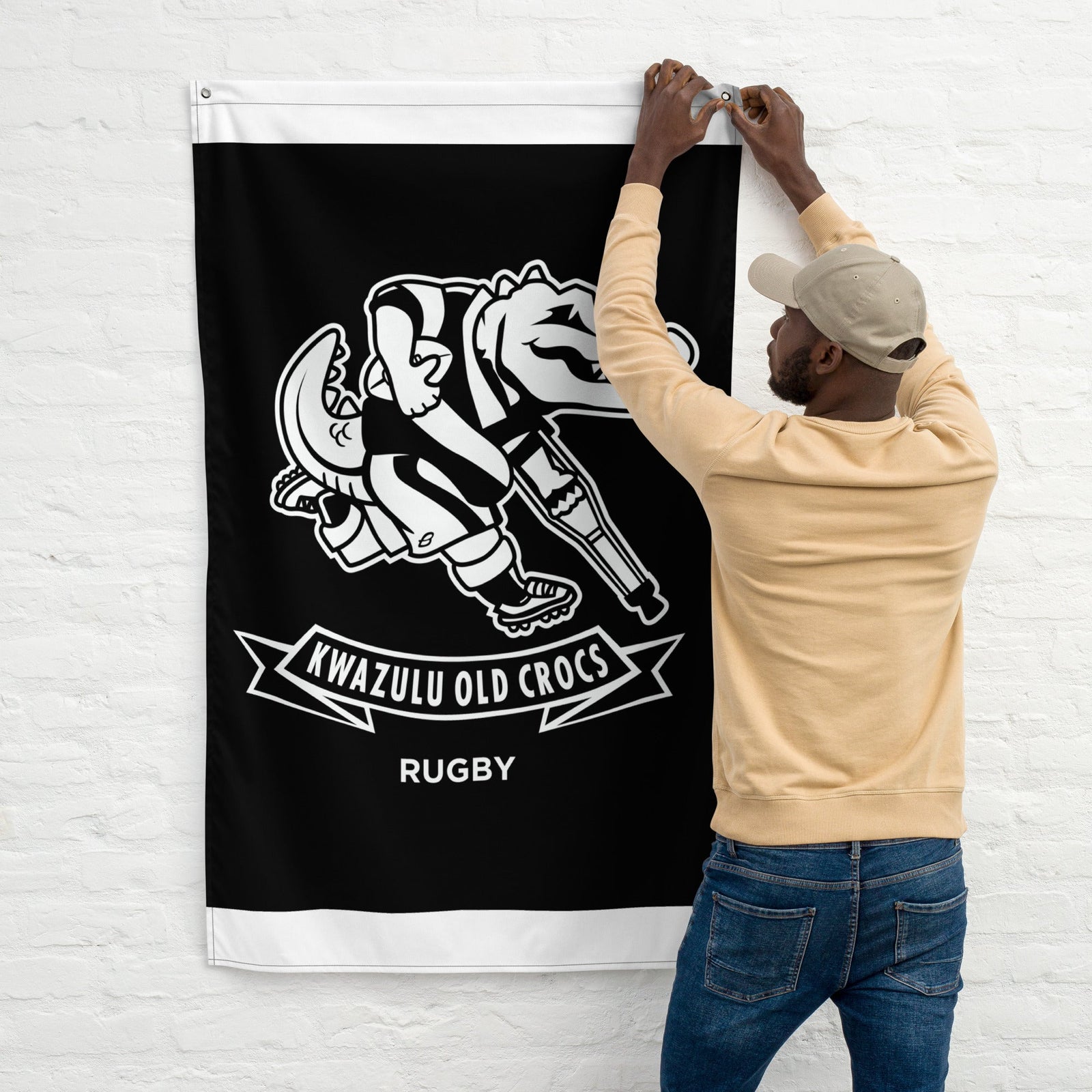 Rugby Imports KwaZulu Old Crocs Wall Flag