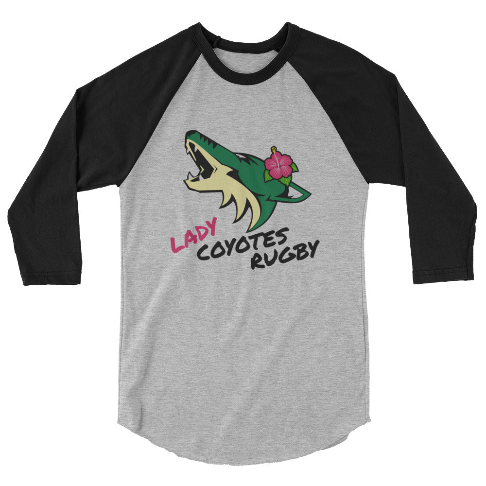 Rugby Imports Lake Co Lady Coyotes Raglan 3/4 Sleeve Tee