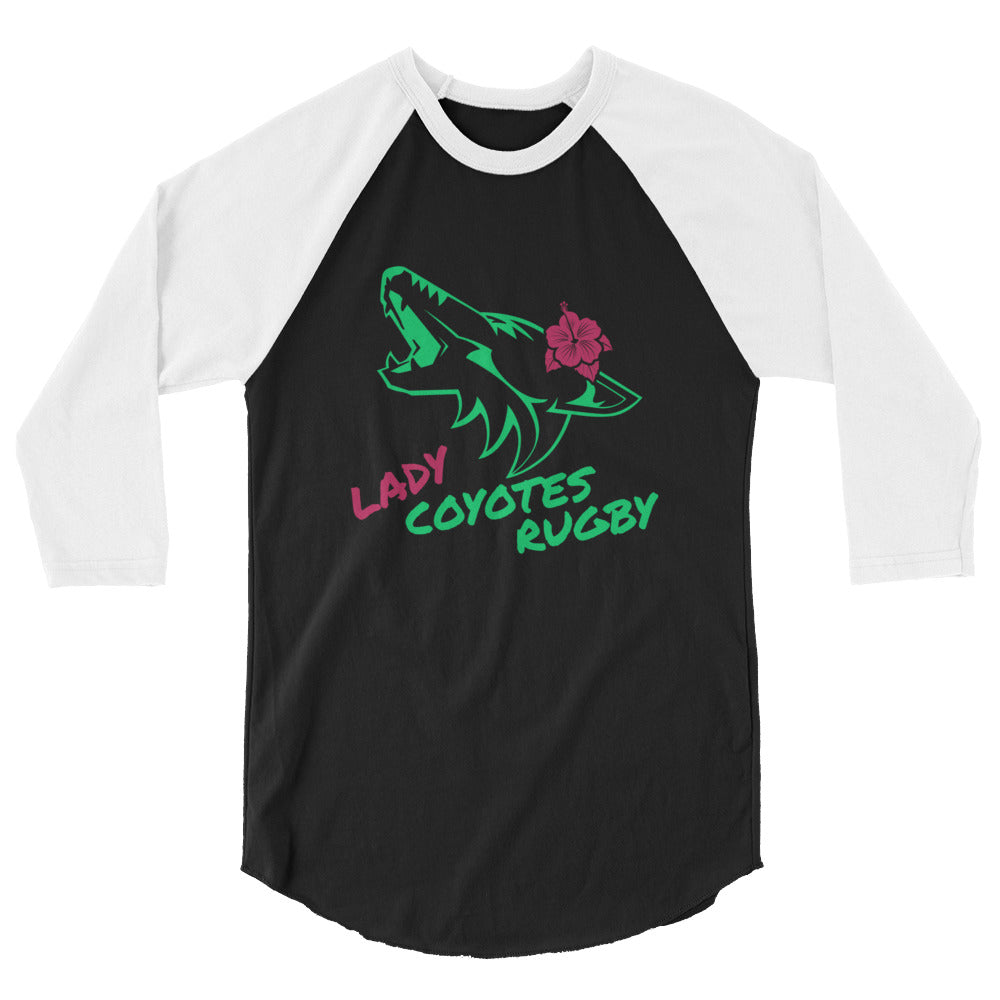 Rugby Imports Lake Co Lady Coyotes Raglan 3/4 Sleeve Tee