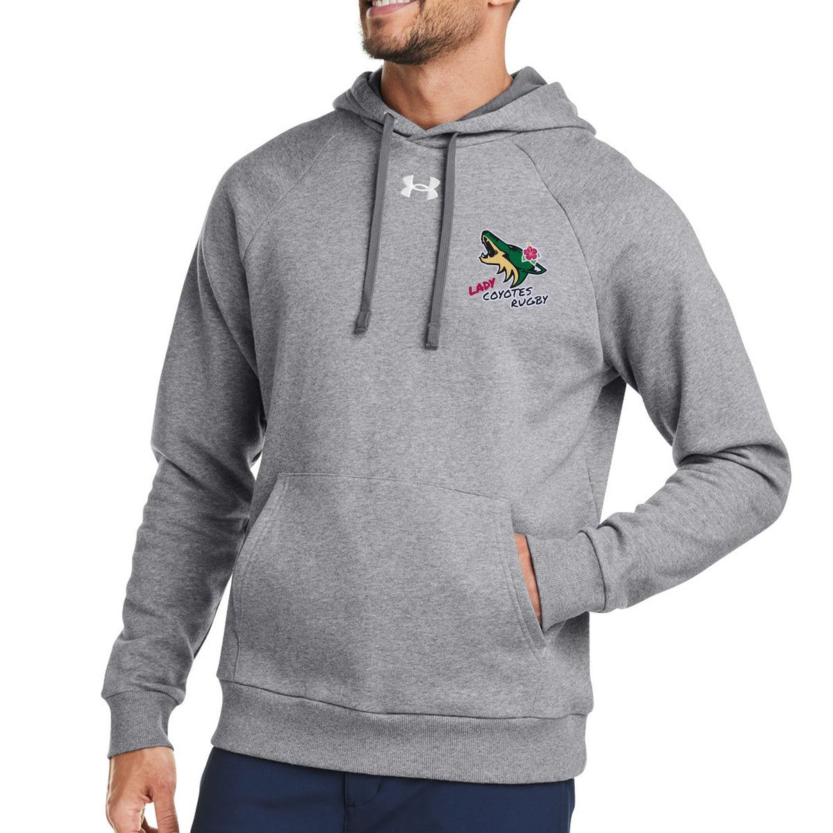Rugby Imports Lake Co Lady Coyotes UA Rival Fleece Hoodie