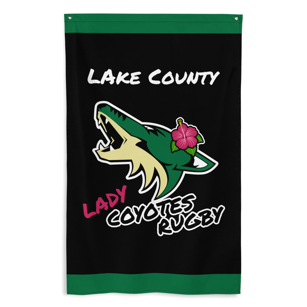 Rugby Imports Lake Co Lady Coyotes Wall Flag
