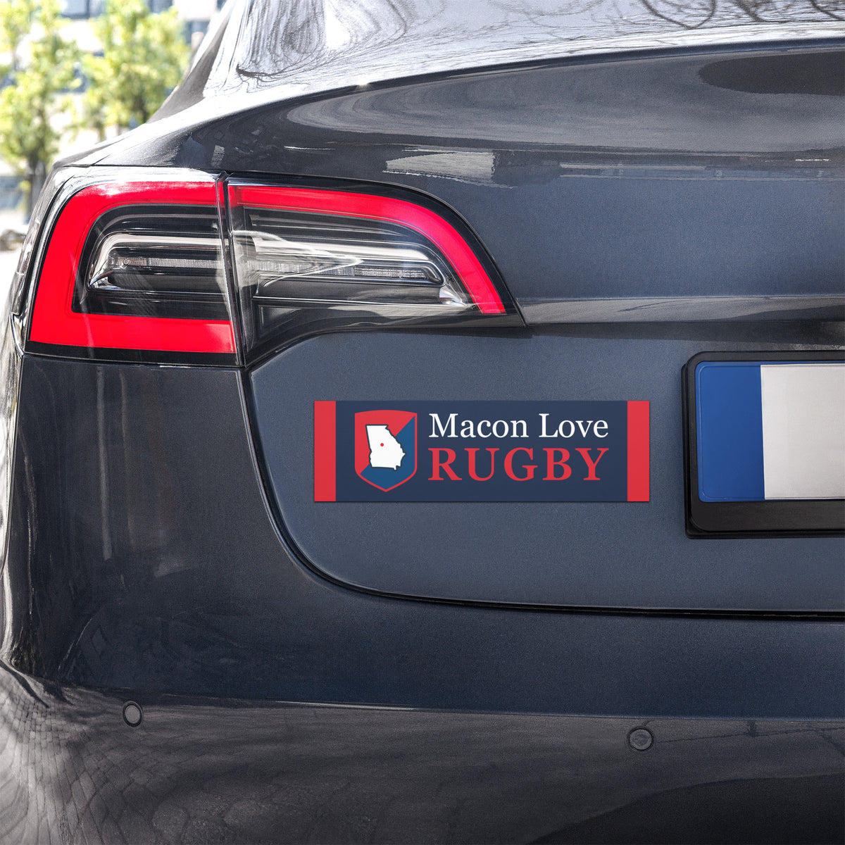 Rugby Imports Macon Love Rugby Car Magnet
