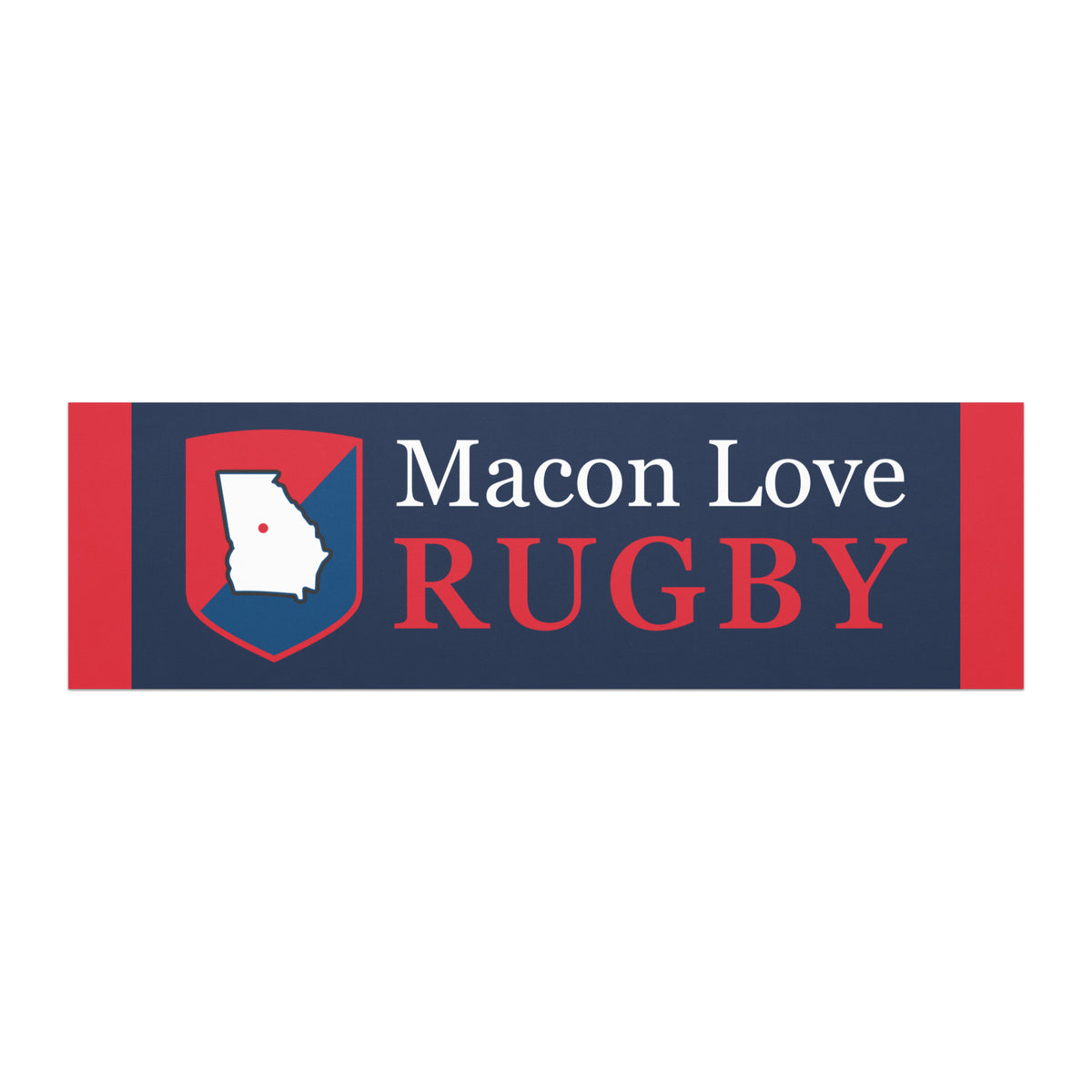 Rugby Imports Macon Love Rugby Car Magnet