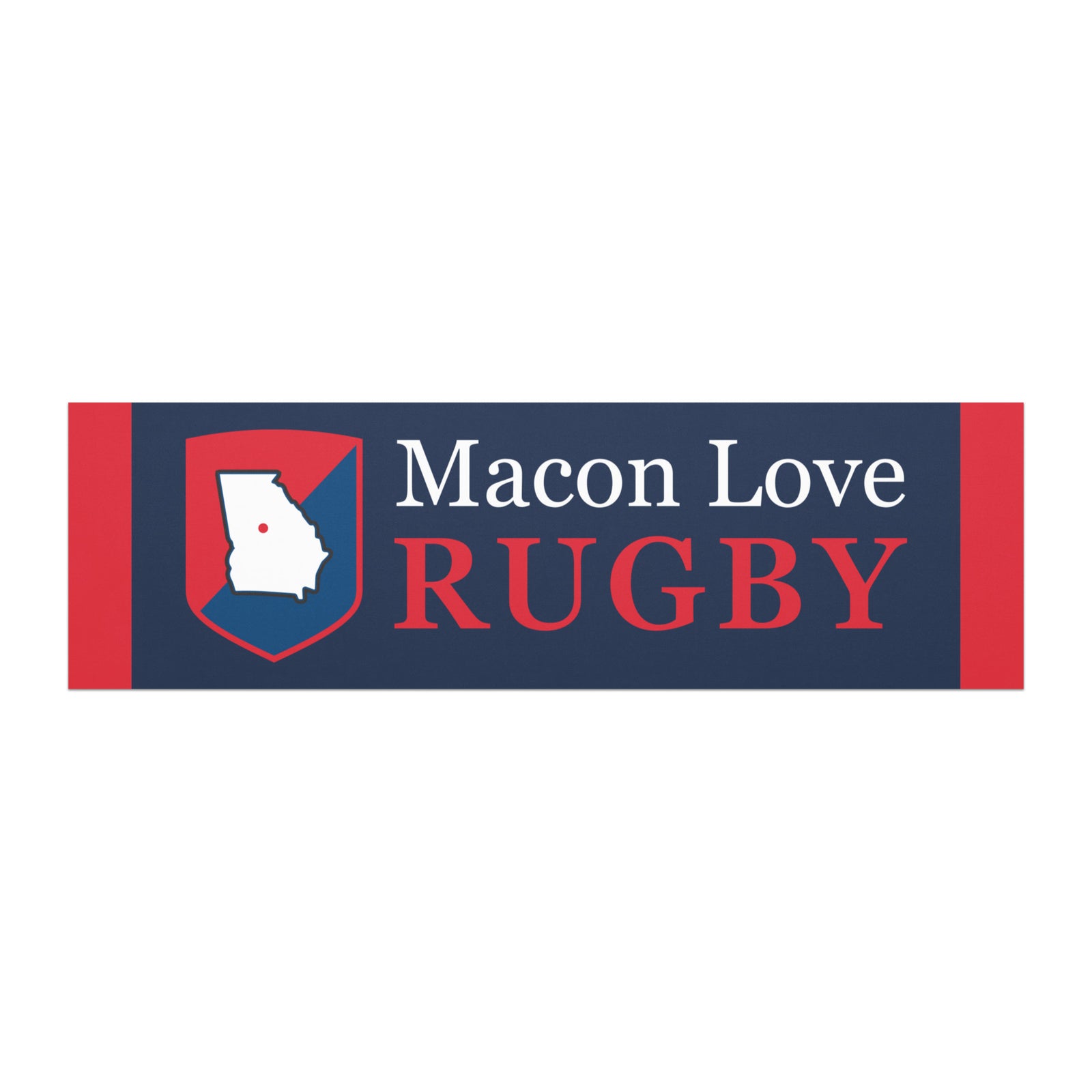 Rugby Imports Macon Love Rugby Car Magnet