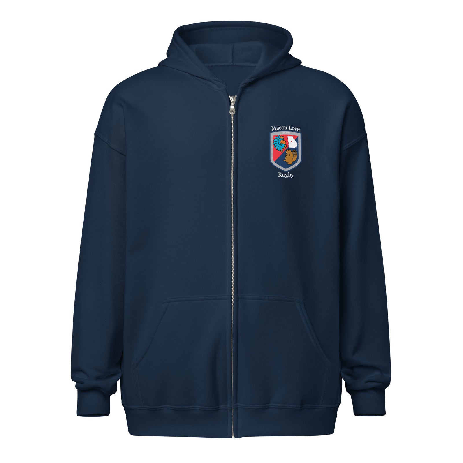 Rugby Imports Macon Love Rugby Heavy Blend Zip Hoodie