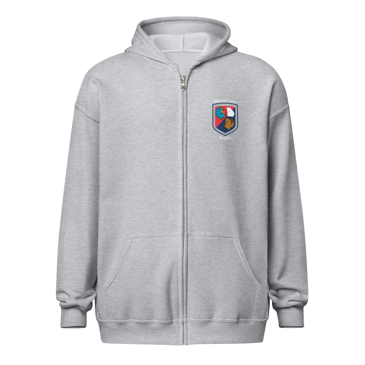 Rugby Imports Macon Love Rugby Heavy Blend Zip Hoodie