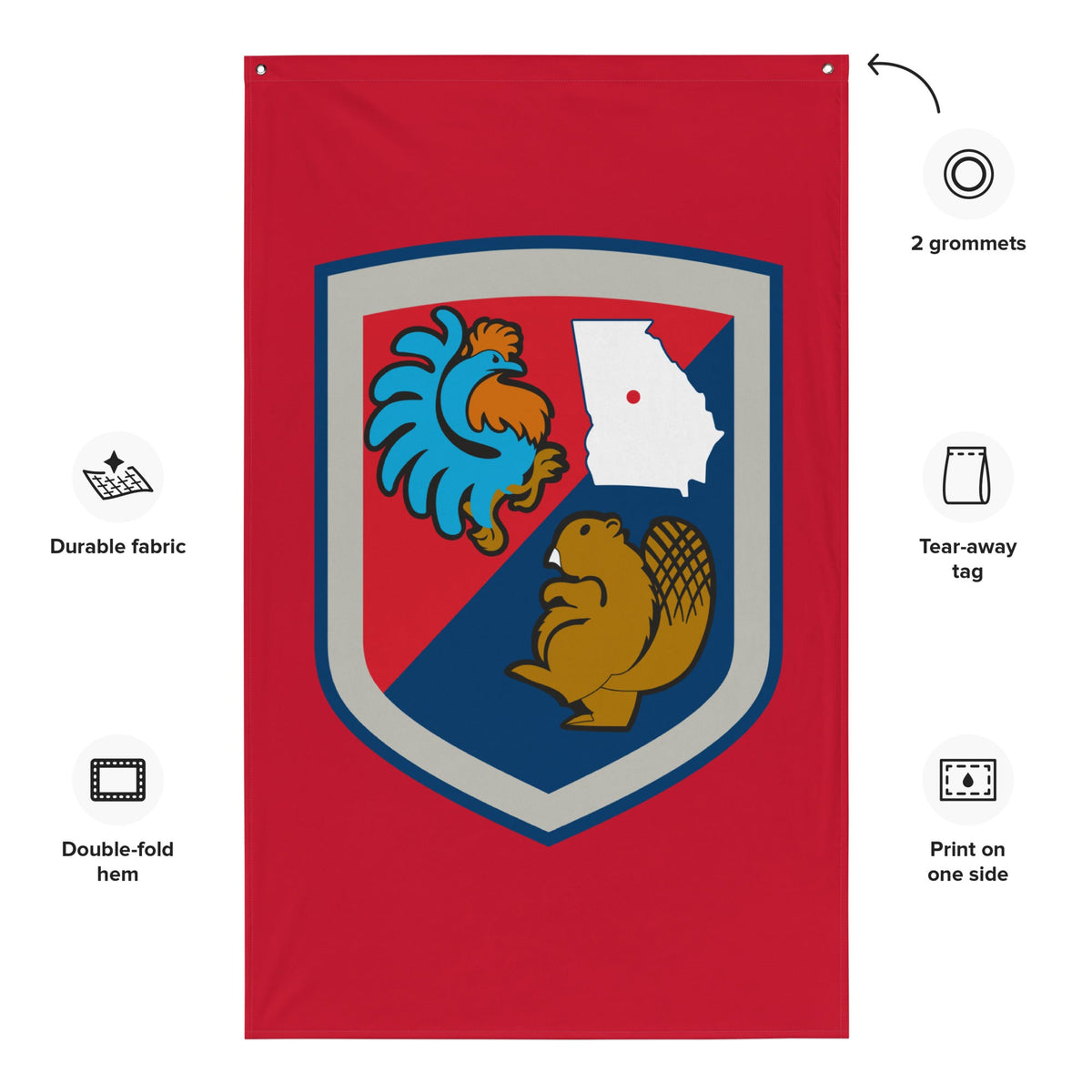 Rugby Imports Macon Love Rugby Wall Flag