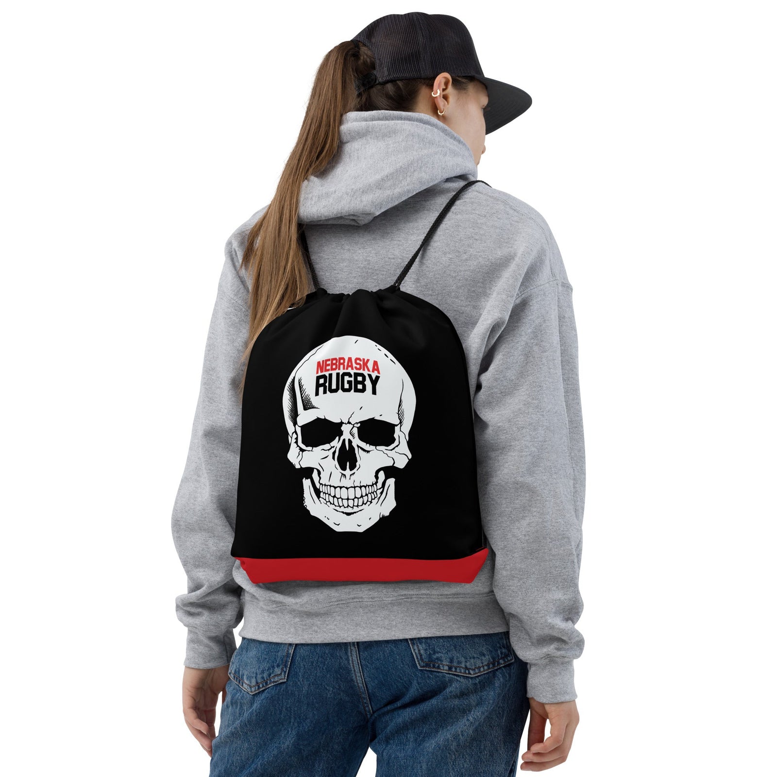 Rugby Imports Nebraska Rugby Drawstring Bag