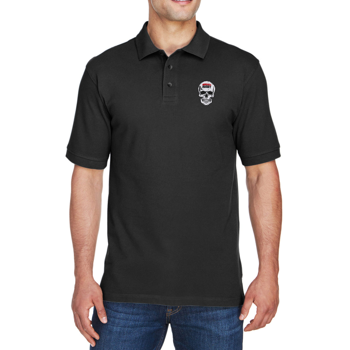 Rugby Imports Nebraska Rugby Ringspun Cotton Polo