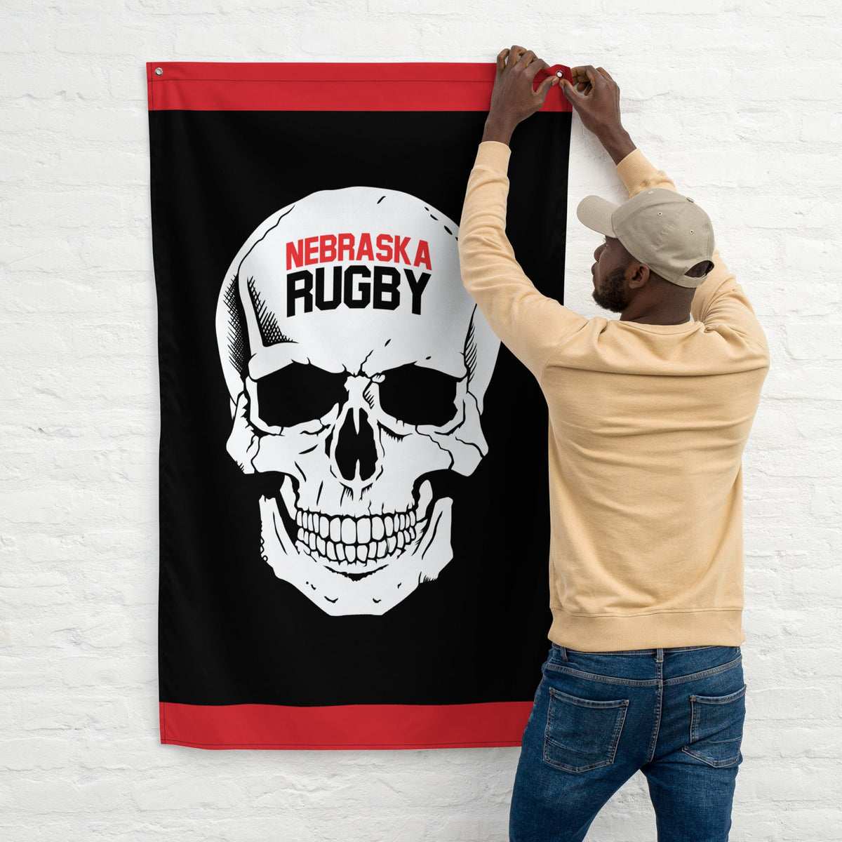 Rugby Imports Nebraska Rugby Wall Flag