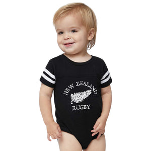 Rugby Imports New Zealand Rugby Retro Stripe Baby Onesie