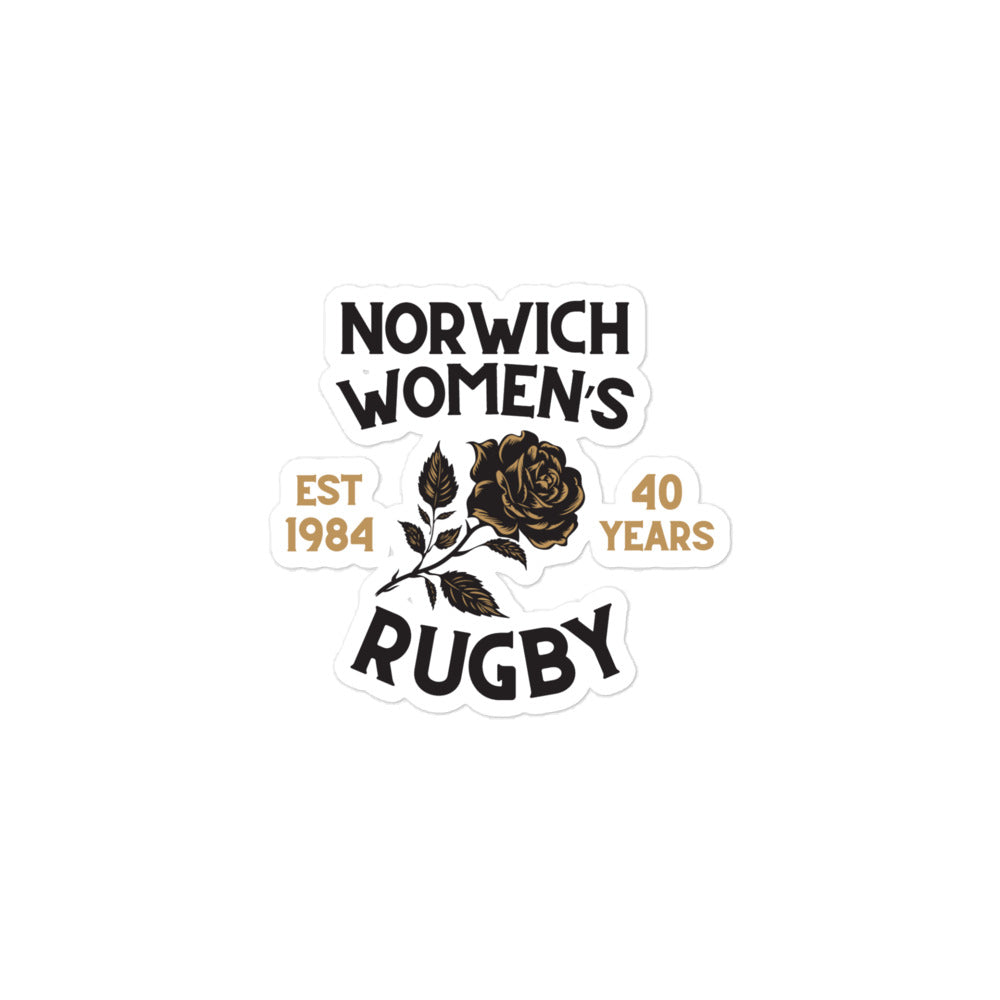 Rugby Imports Norwich Women's Rugby 40 Years Stickers