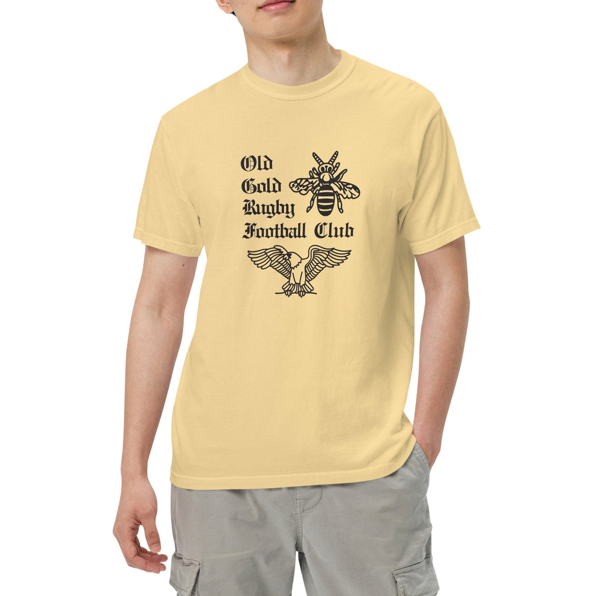 Rugby Imports Old Gold RFC Garment-Dyed Shirt