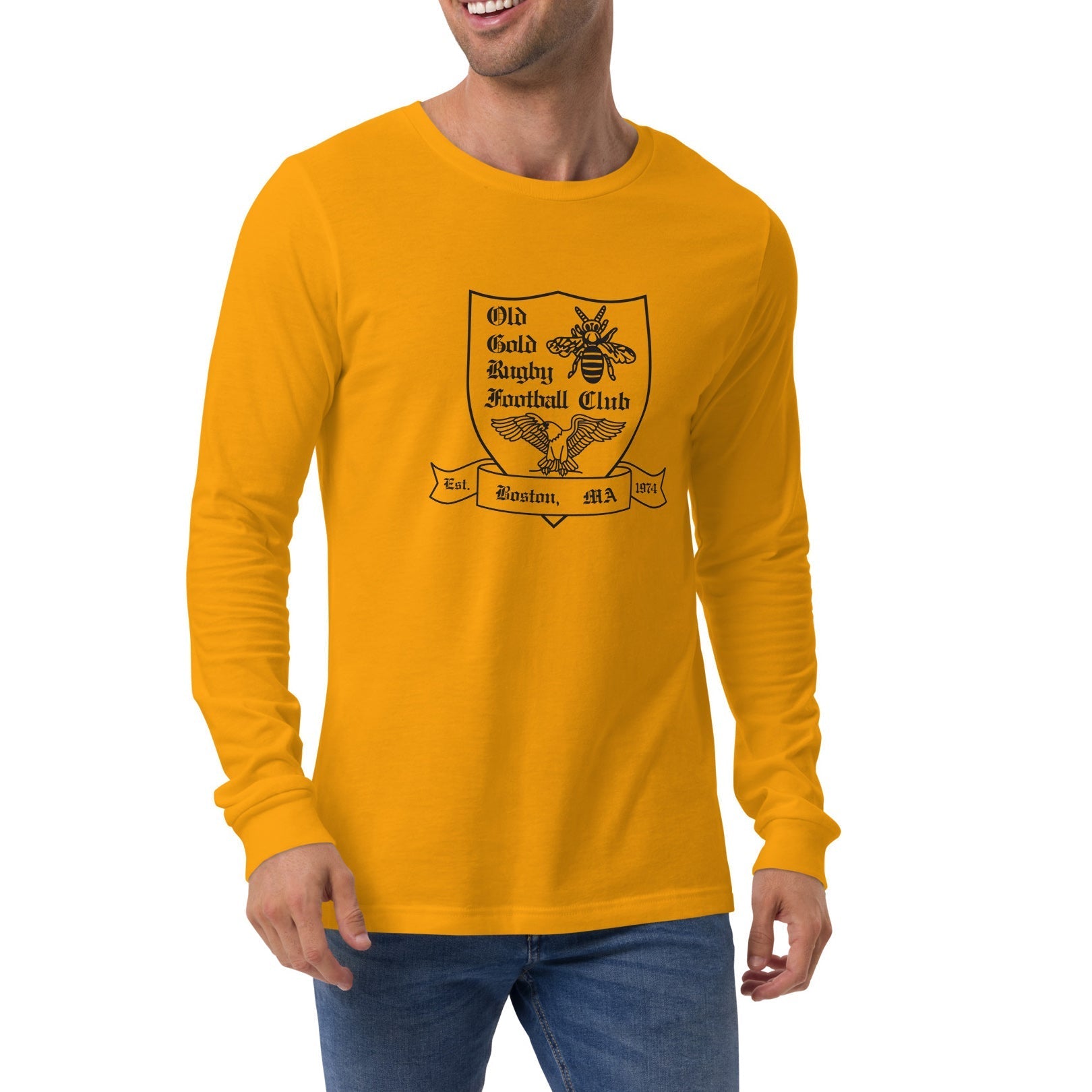 Rugby Imports Old Gold RFC Long Sleeve Tee