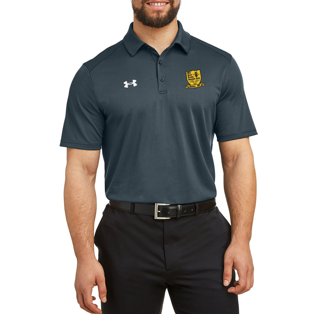 Rugby Imports Old Gold RFC UA Team Tech Polo