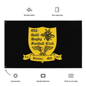 Rugby Imports Old Gold RFC Wall Flag