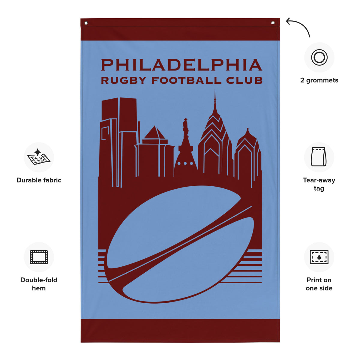 Rugby Imports Philly Rugby Wall Flag