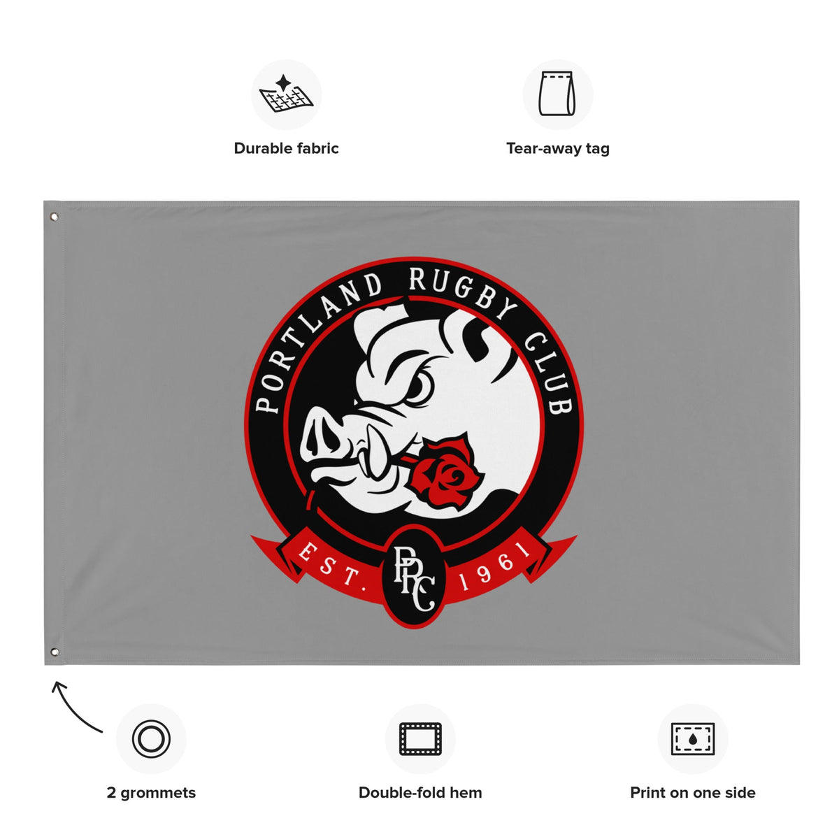 Rugby Imports Portland Pigs Wall Flag