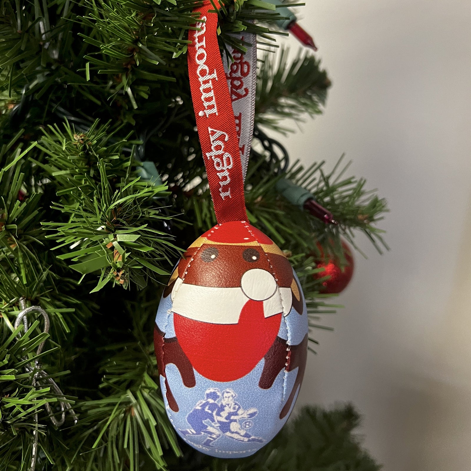Rugby Imports Reindeer Rugby Ball Ornament