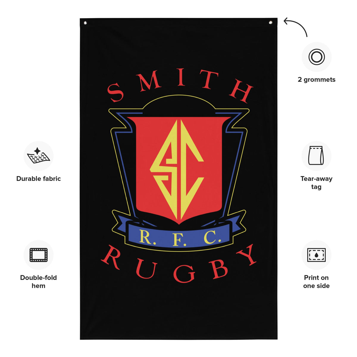 Rugby Imports Smith College RFC Wall Flag