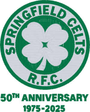 Rugby Imports Springfield Celts 50th Anniversary Logo Embroidery
