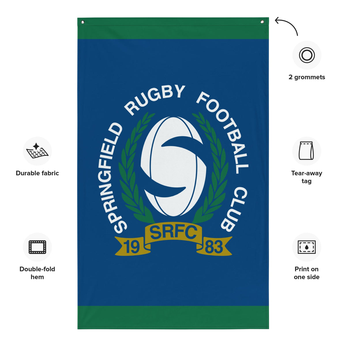 Rugby Imports Springfield RFC Wall Flag