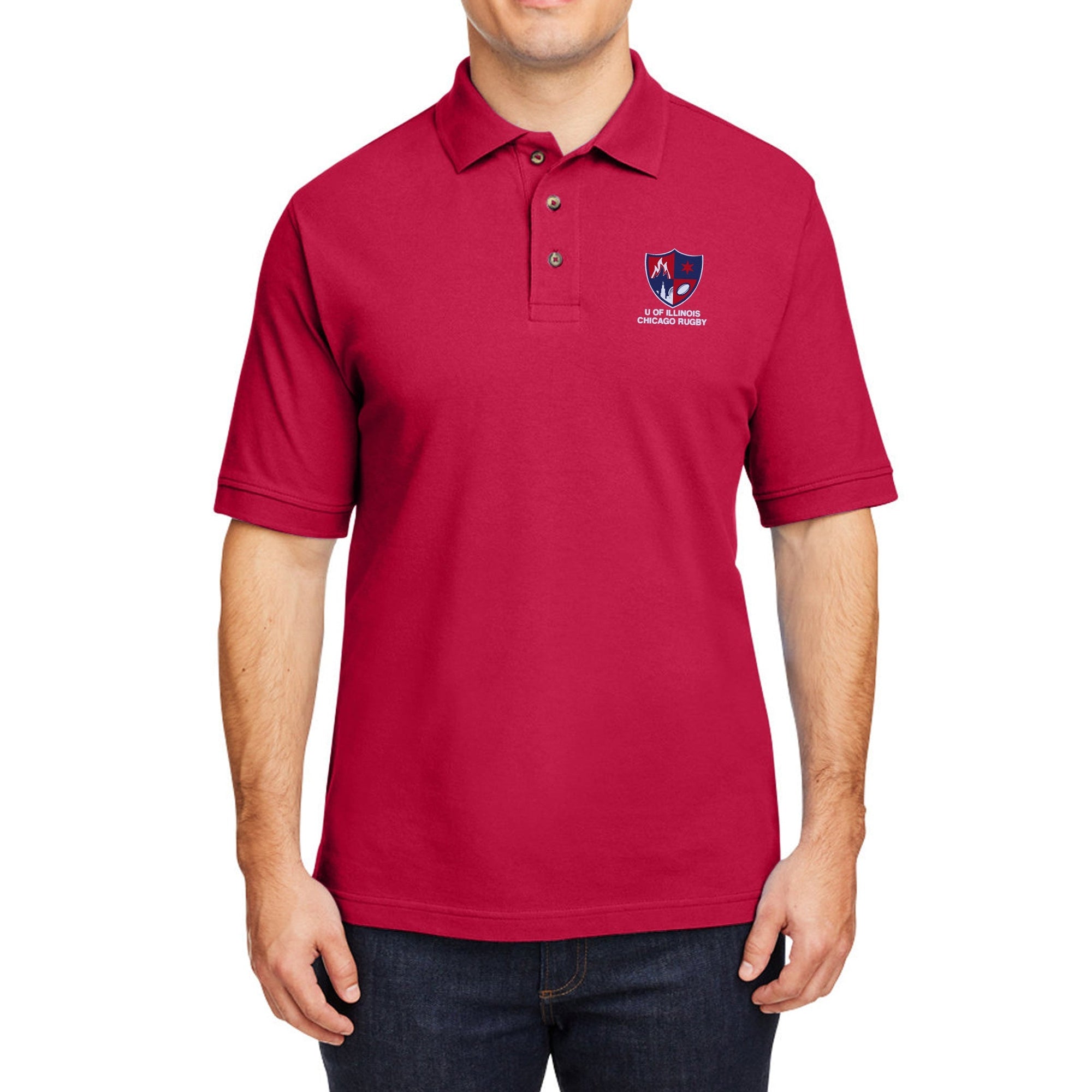 Rugby Imports UIC Men's Rugby Ringspun Cotton Polo