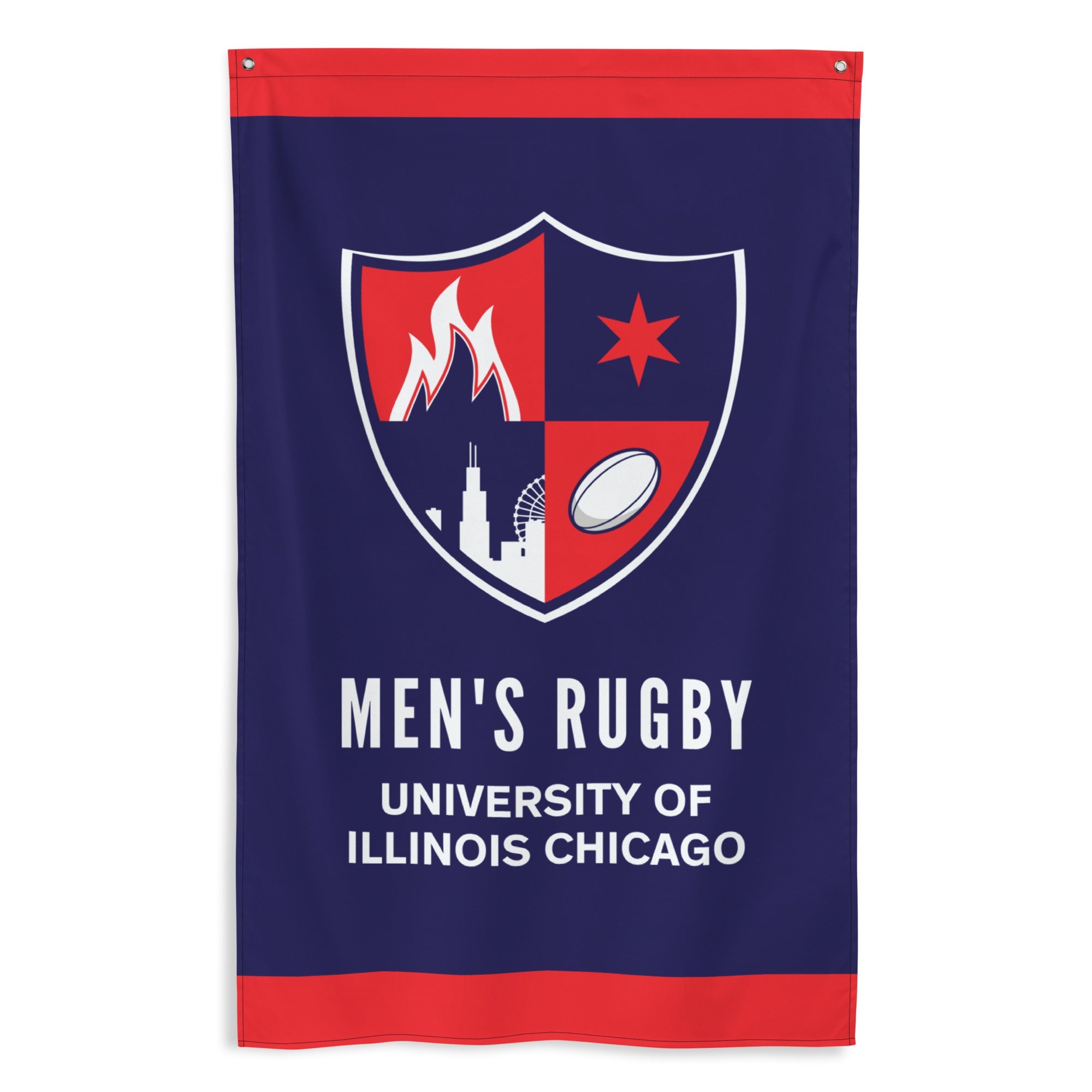UIC Men's Rugby Wall Flag - Rugby Imports
