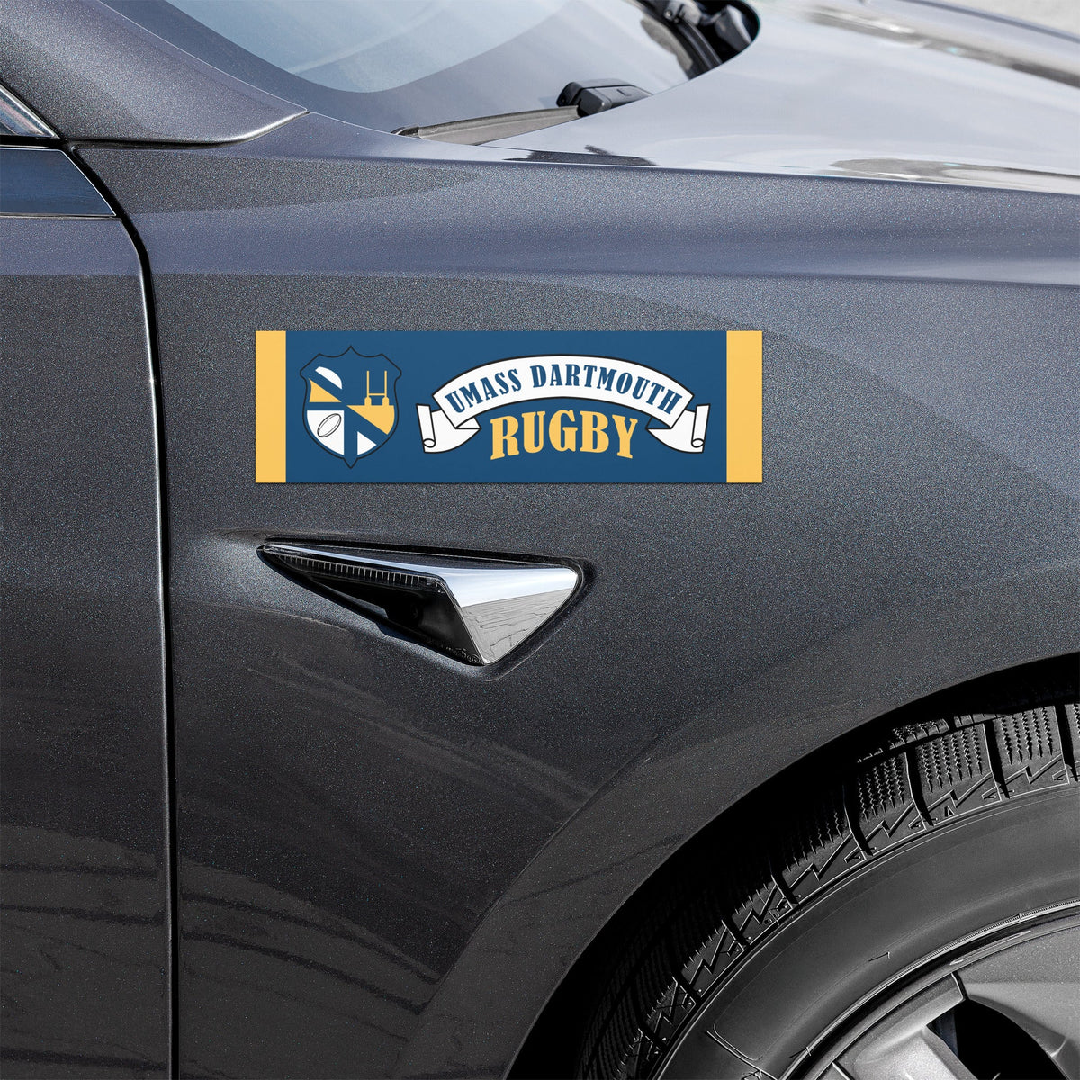 Rugby Imports UMass Dartmouth Rugby Car Magnet
