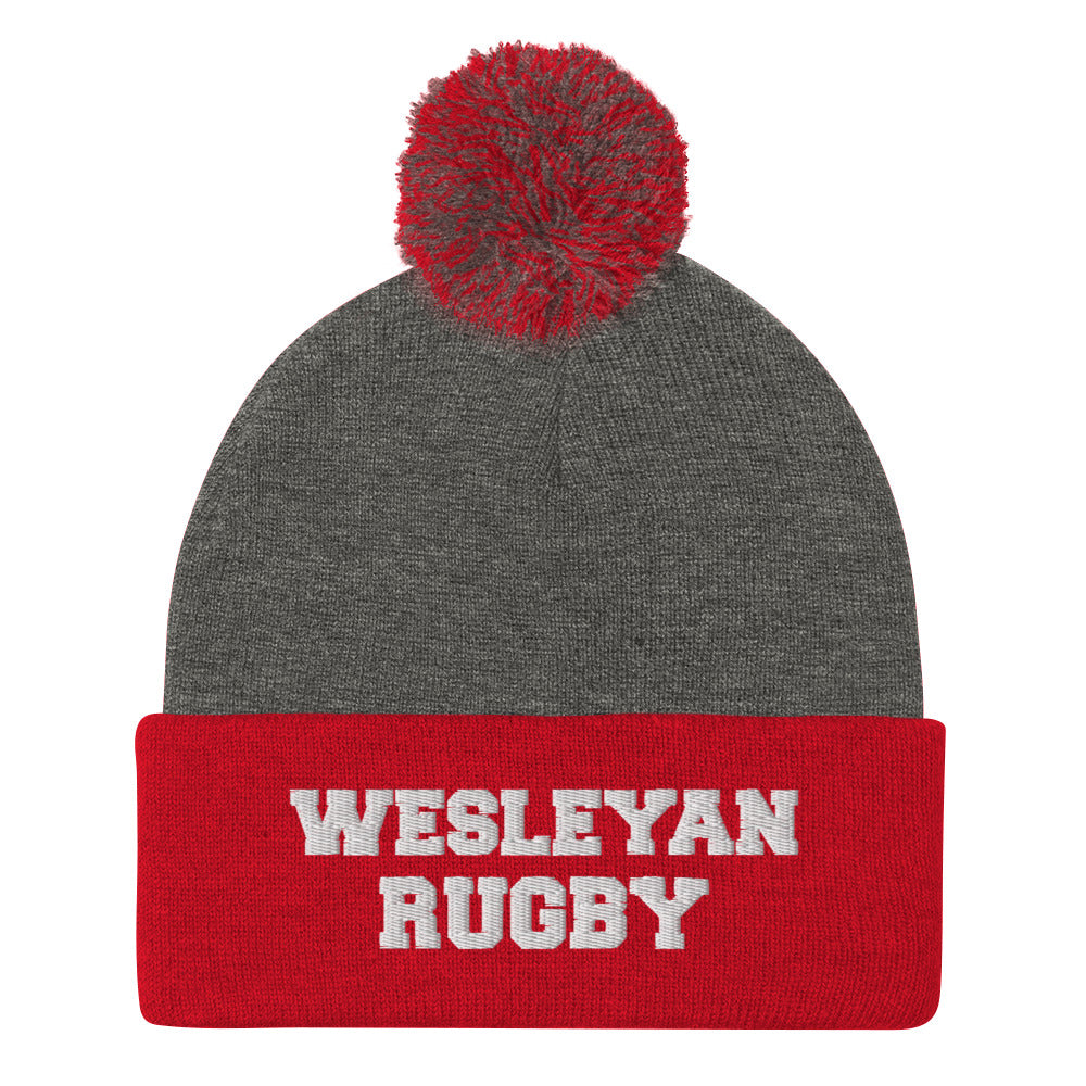 Rugby Imports Wesleyan Rugby Pom-Pom Beanie