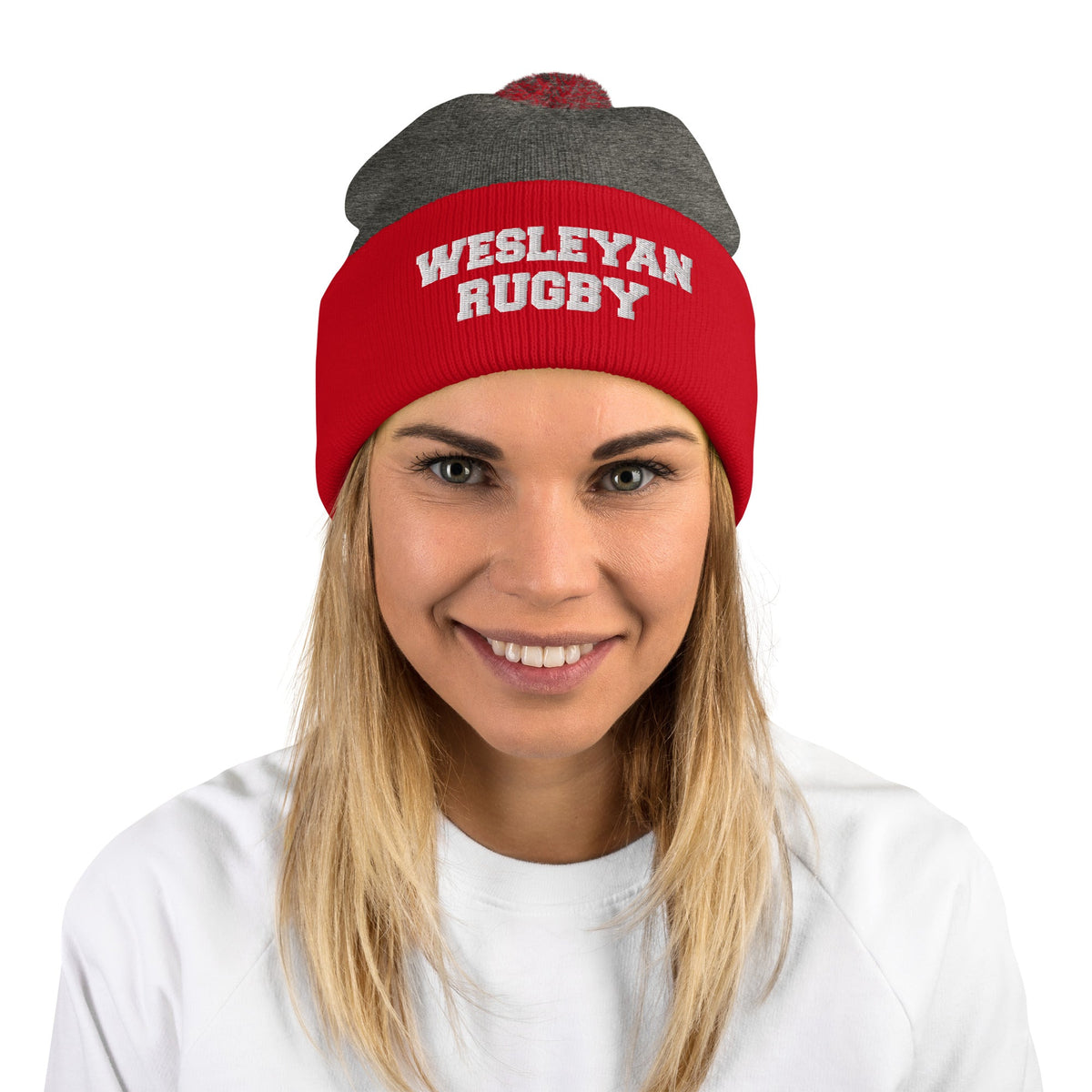 Rugby Imports Wesleyan Rugby Pom-Pom Beanie