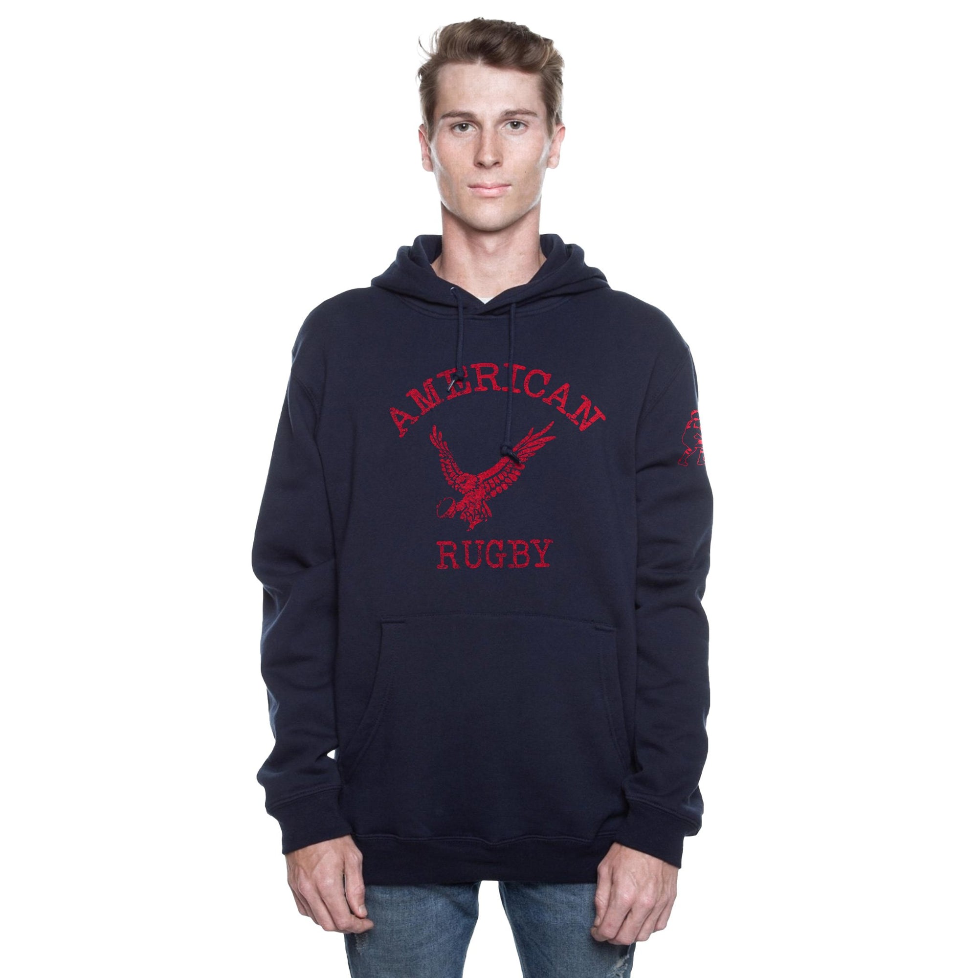 USA Rugby Retro Lines Hoodie (RA) – Rugby Athletic
