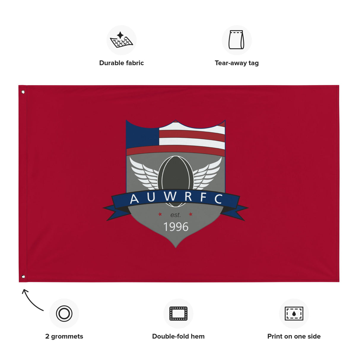 Rugby Imports American Univ. WRFC Wall Flag