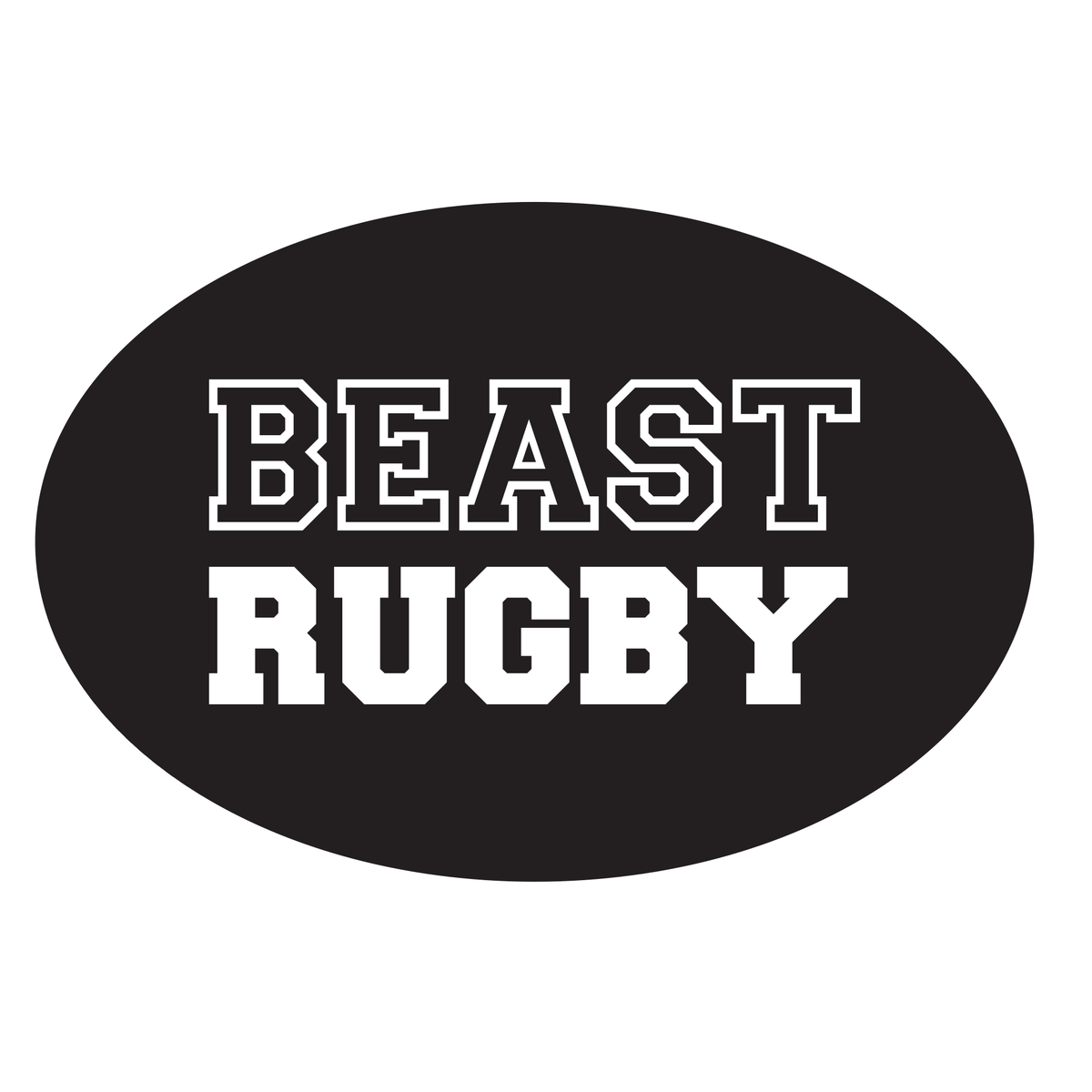 Rugby Imports Beast of the East Beast Rugby Oval Sticker