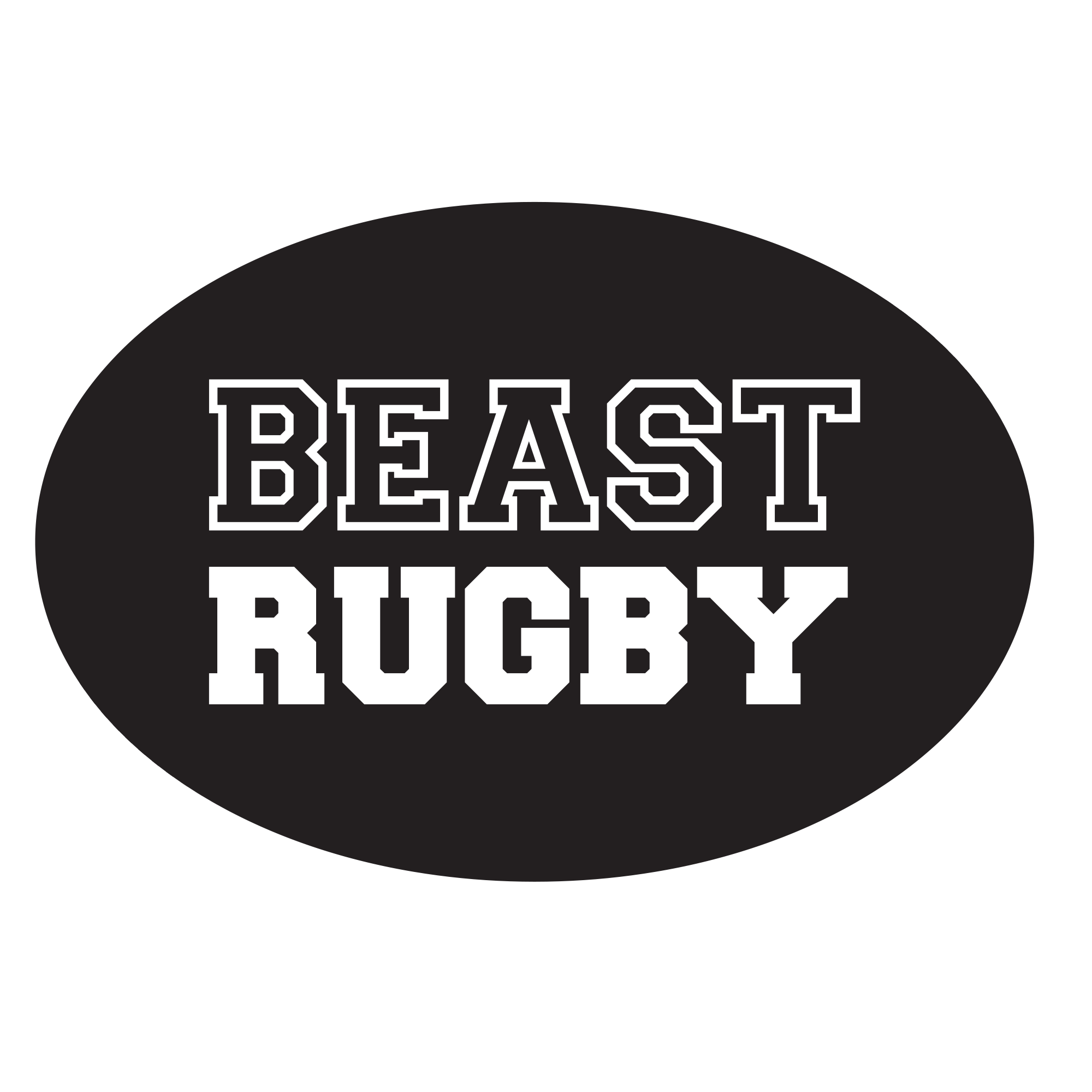 Rugby Imports Beast of the East Beast Rugby Oval Sticker
