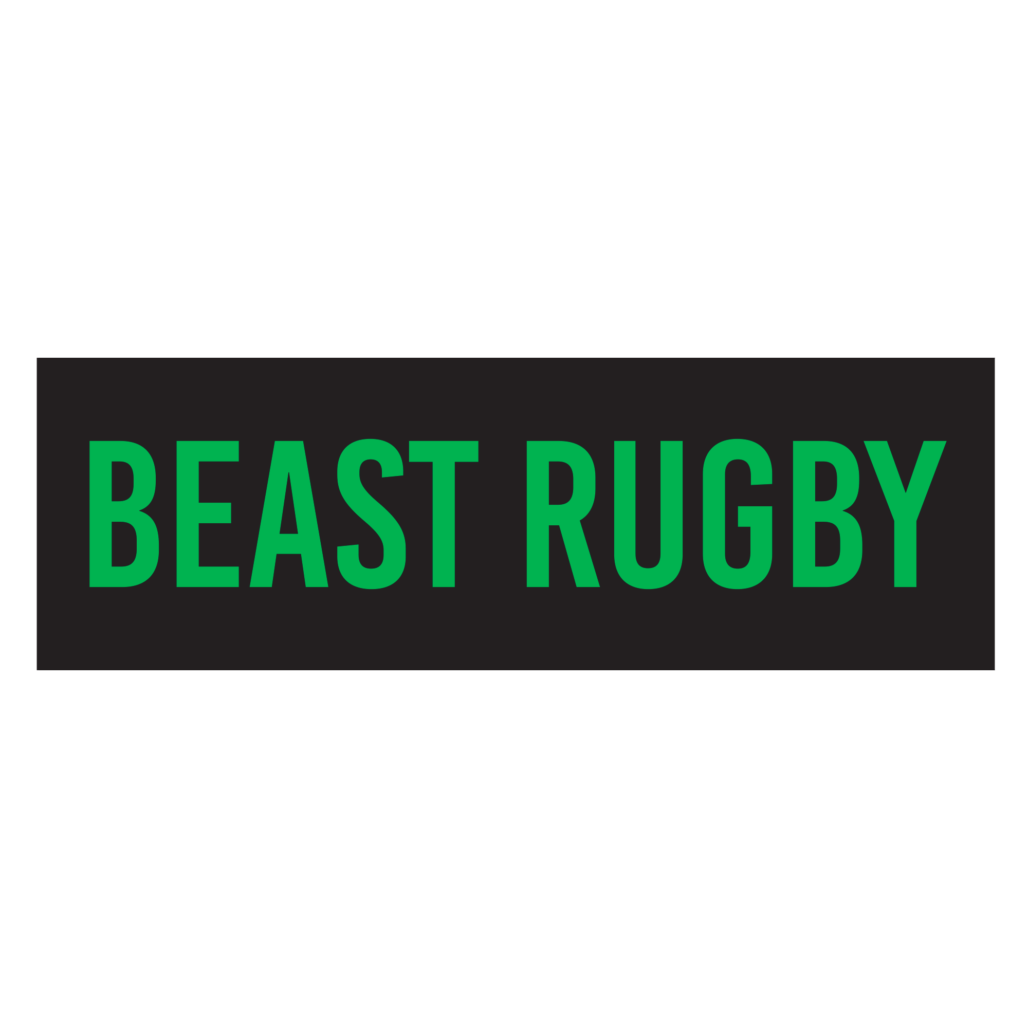 Rugby Imports Beast Rugby Bumper Sticker - Lime