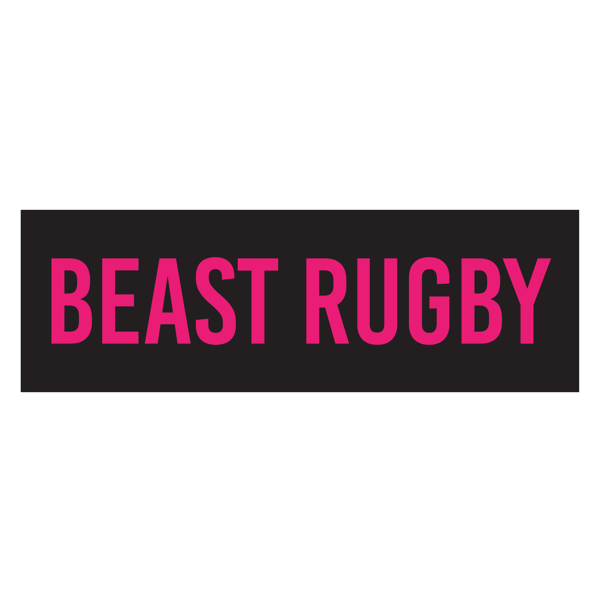 Rugby Imports Beast Rugby Bumper Sticker - Pink
