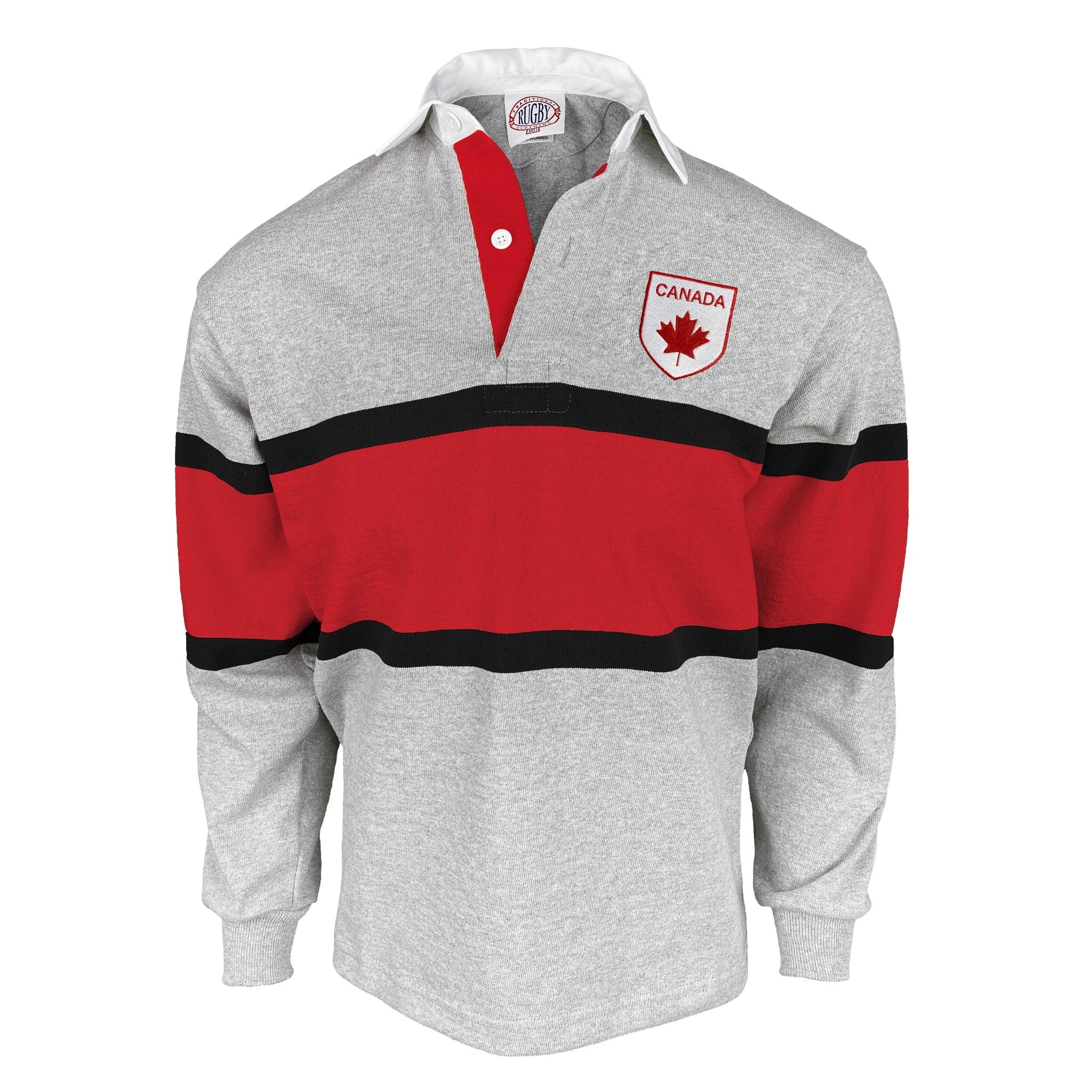 Canada Grey Stripe Rugby Jersey