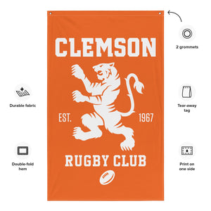 Rugby Imports Clemson Rugby Club Wall Flag