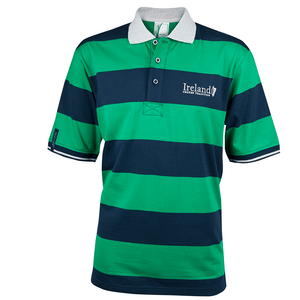 Rugby Imports Croker Ireland Harp Striped Polo Shirt