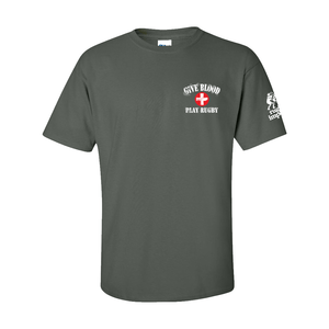 Rugby Imports Distressed Give Blood Play Rugby T-Shirt