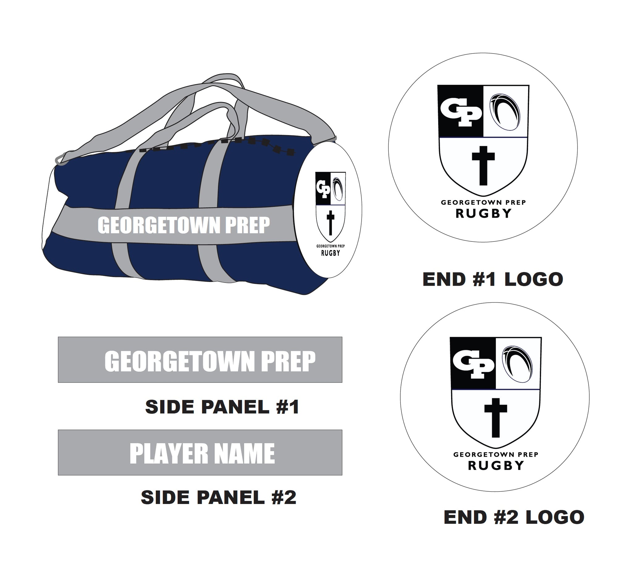 Rugby Imports Georgetown Prep Canvas Kit Bag