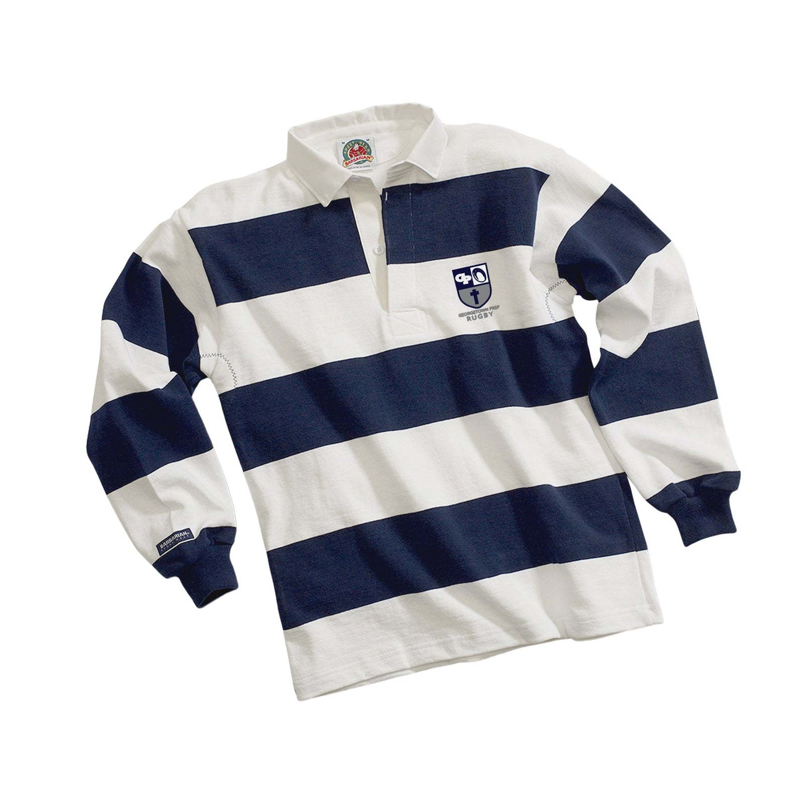 Rugby Imports Georgetown Prep Traditional 4 Inch Stripe Rugby Jersey