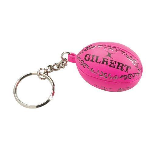 Rugby Imports Gilbert Pink Rugby Ball Keyring