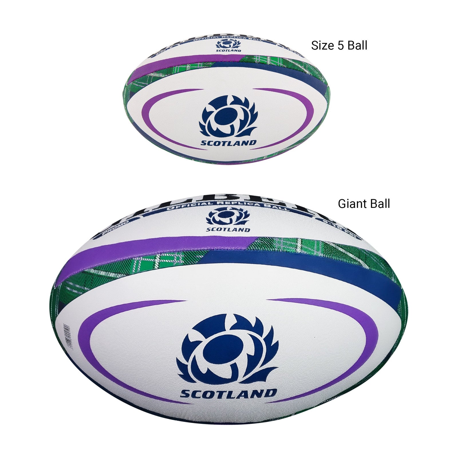 Rugby Imports Gilbert Scotland Tartan Giant Rugby Ball